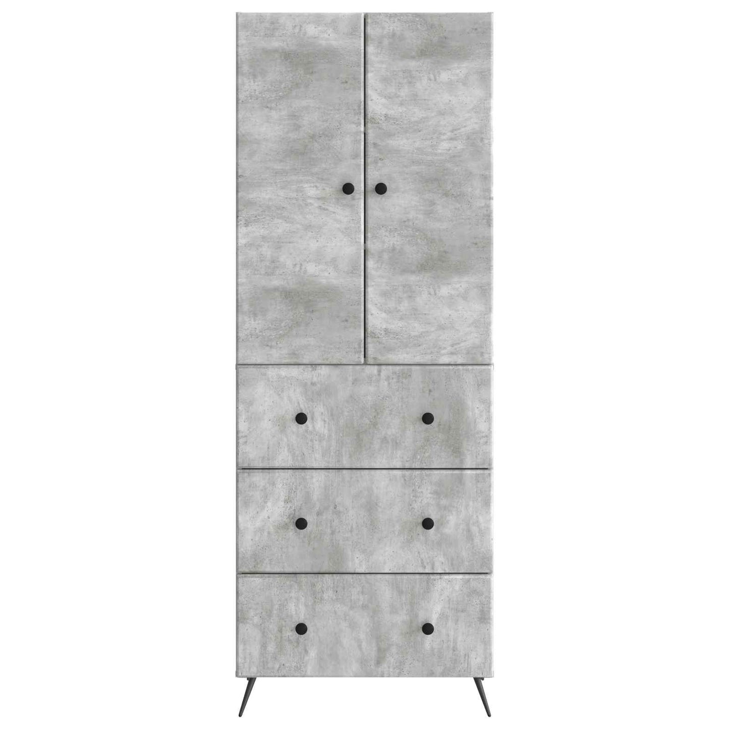 vidaXL Σέτ Ντουλαπιών 2 pcs Γκρι Σκυροδέματος 66 x 34,5 x 90 εκ