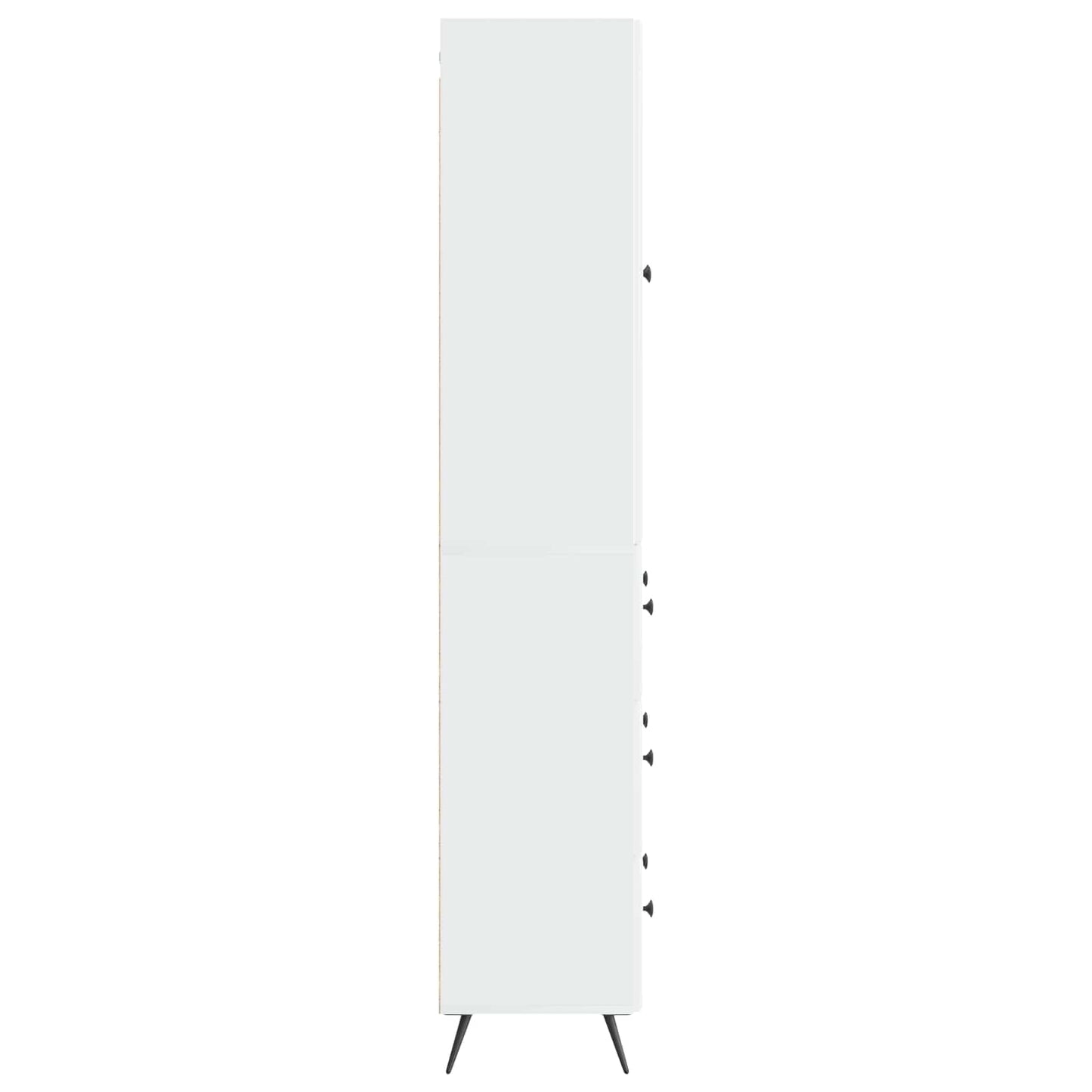 vidaXL Σέτ Ντουλαπιών 2 pcs Γυαλιστερό Λευκό 66 x 34,5 x 90 εκ