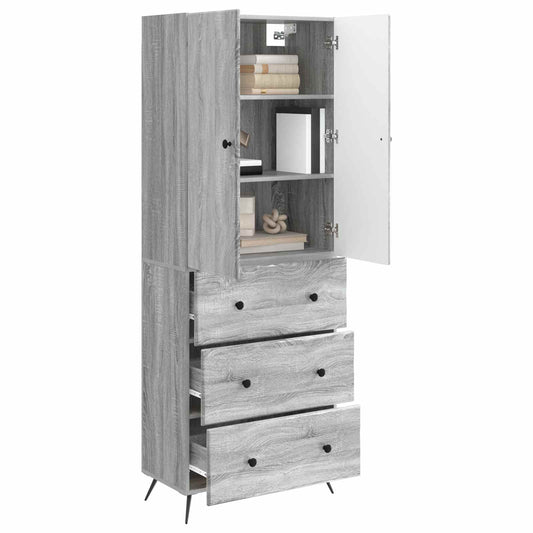 vidaXL Σέτ Ντουλαπιών 2 pcs Γκρι Sonoma 66 x 34,5 x 90 εκ
