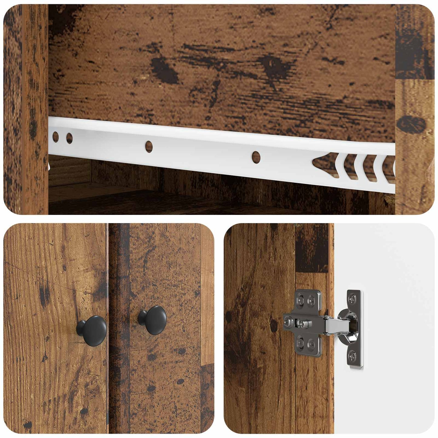 vidaXL Σέτ Ντουλαπιών 2 pcs Παλαιωμένο ξύλο 66 x 34,5 x 90 εκ