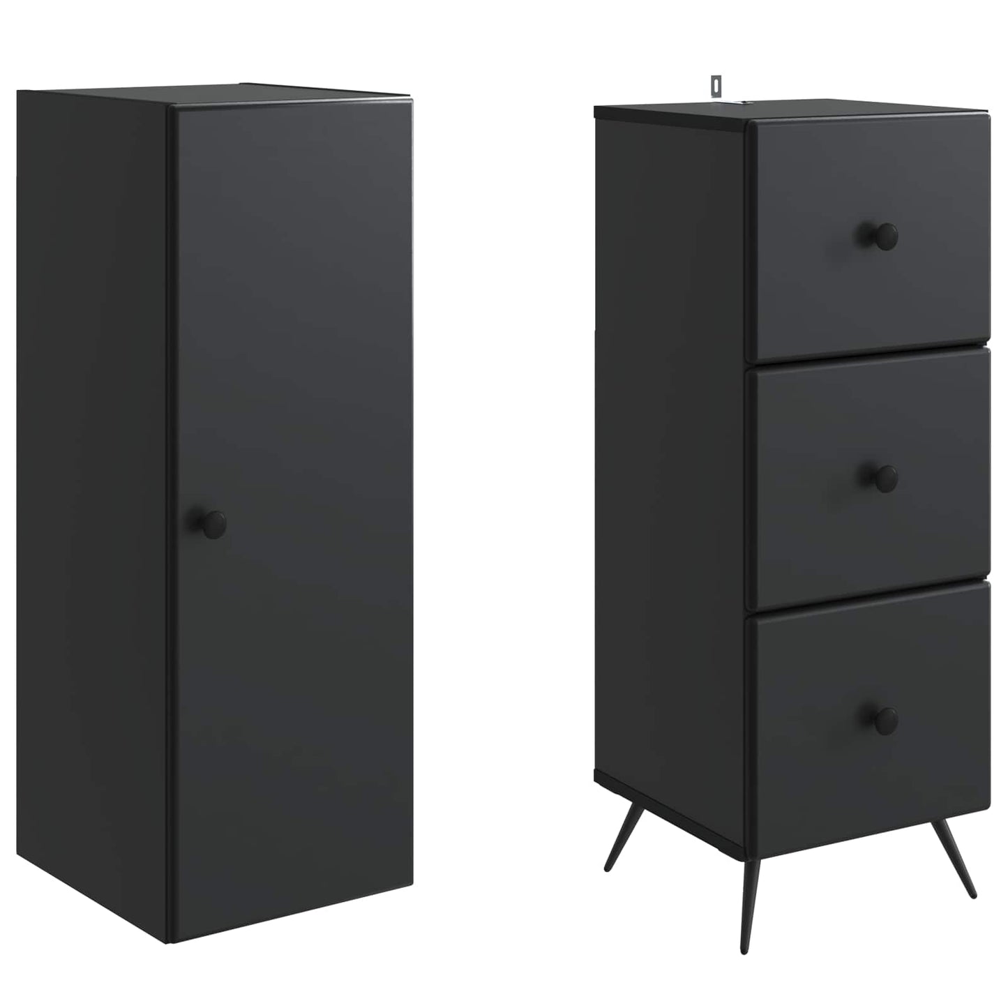 vidaXL Σέτ Ντουλαπιών 2 pcs Μαύρο 34,5 x 34,5 x 90 εκ.