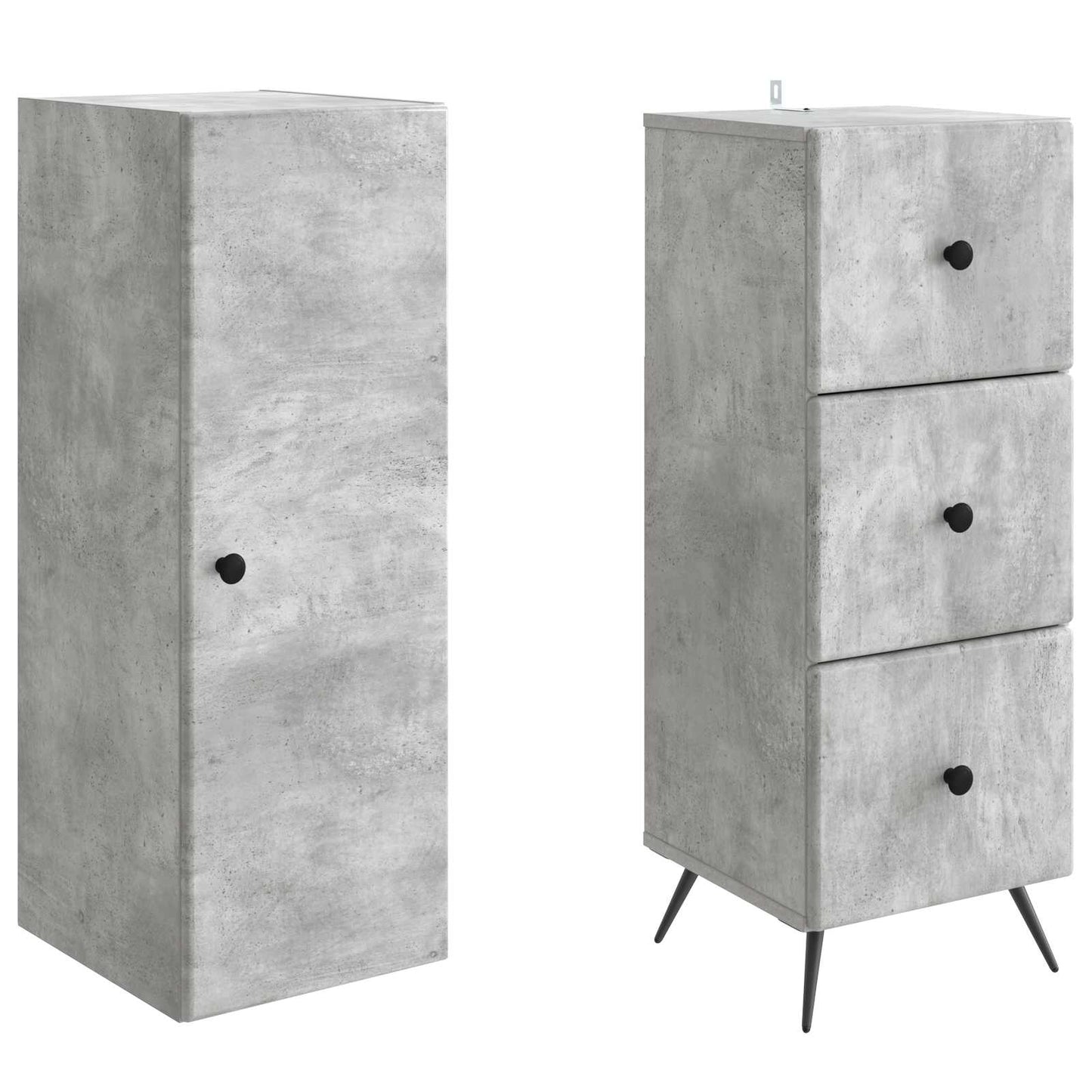 vidaXL Σέτ Ντουλαπιών 2 pcs Γκρι Σκυροδέματος 34,5 x 34,5 x 90 εκ.