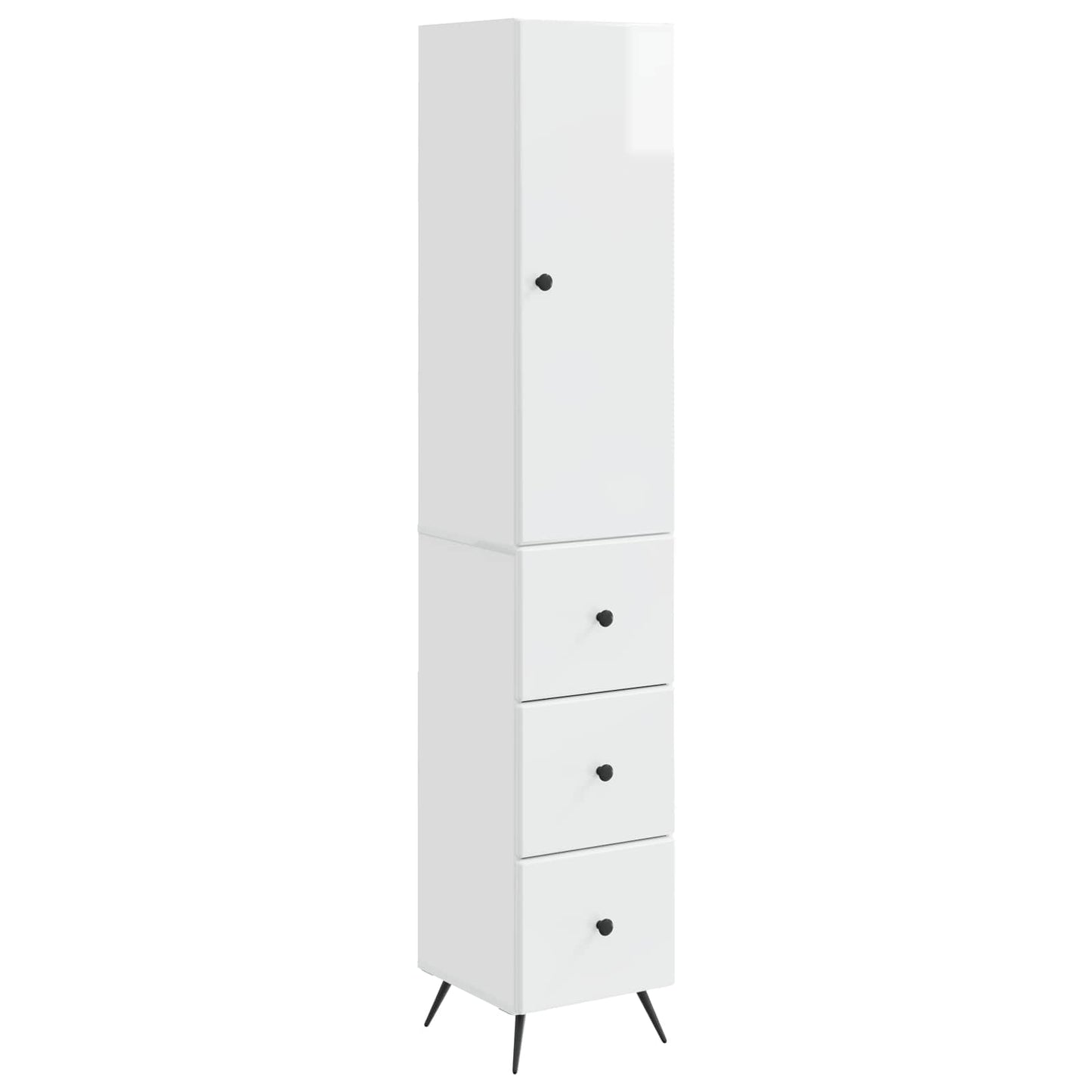 vidaXL Σέτ Ντουλαπιών 2 pcs Γυαλιστερό Λευκό 34,5 x 34,5 x 90 εκ.