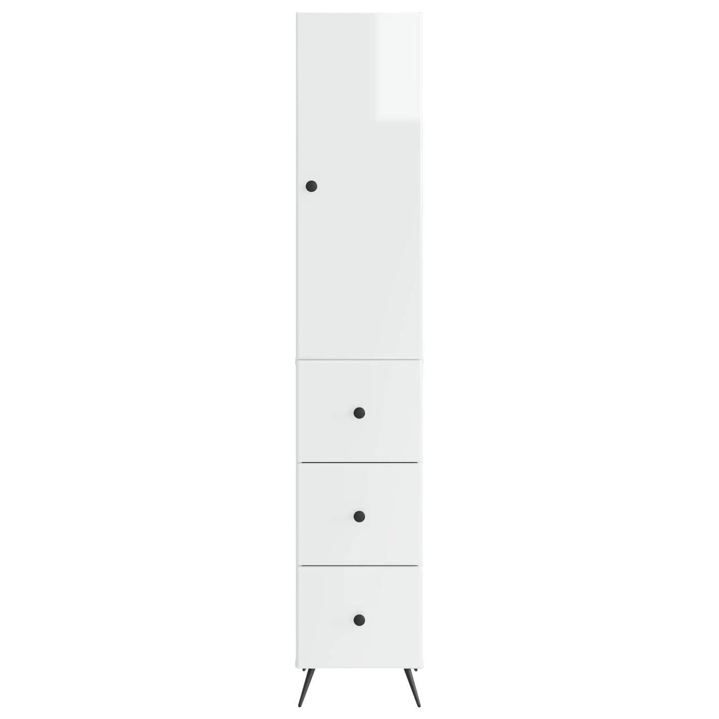 vidaXL Σέτ Ντουλαπιών 2 pcs Γυαλιστερό Λευκό 34,5 x 34,5 x 90 εκ.