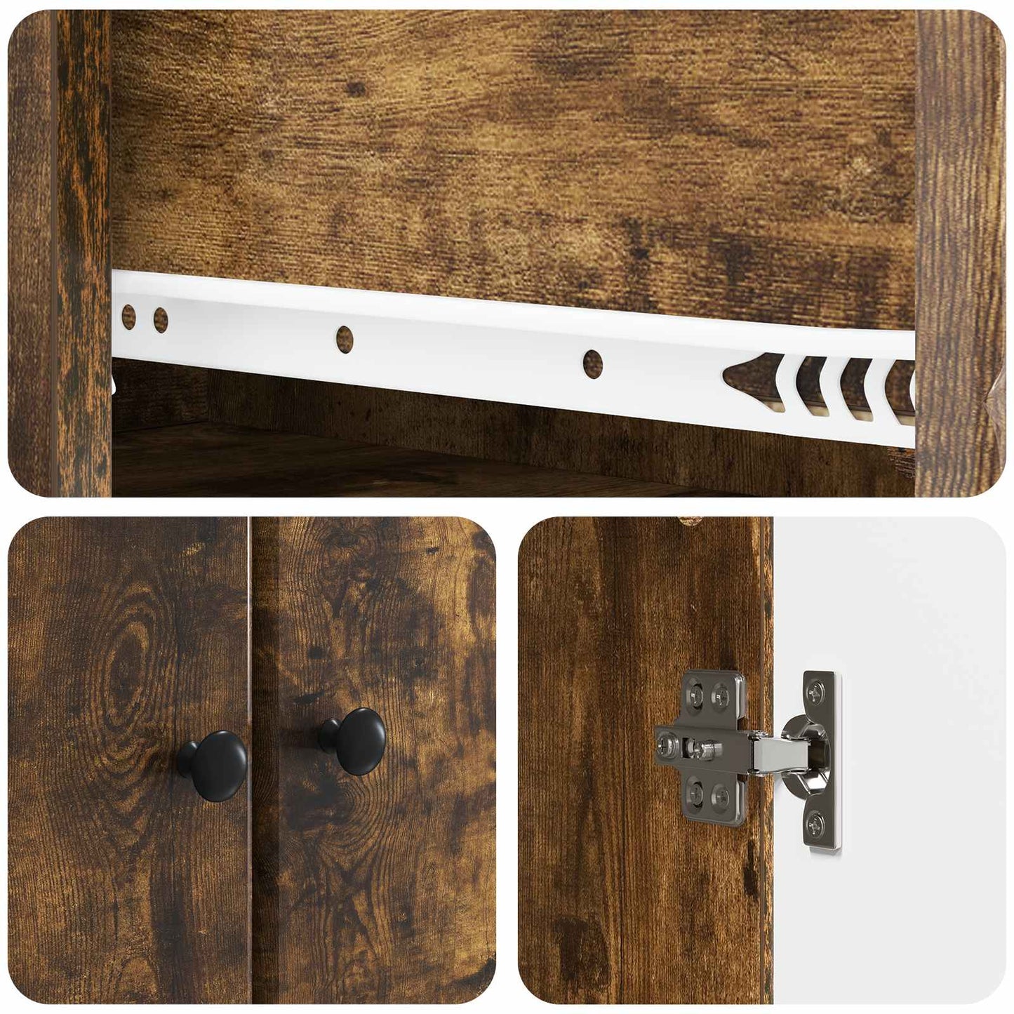 vidaXL Σέτ Ντουλαπιών 2 pcs Καπνισμένο Ξύλο Δρυός 34,5 x 34,5 x 90 εκ.