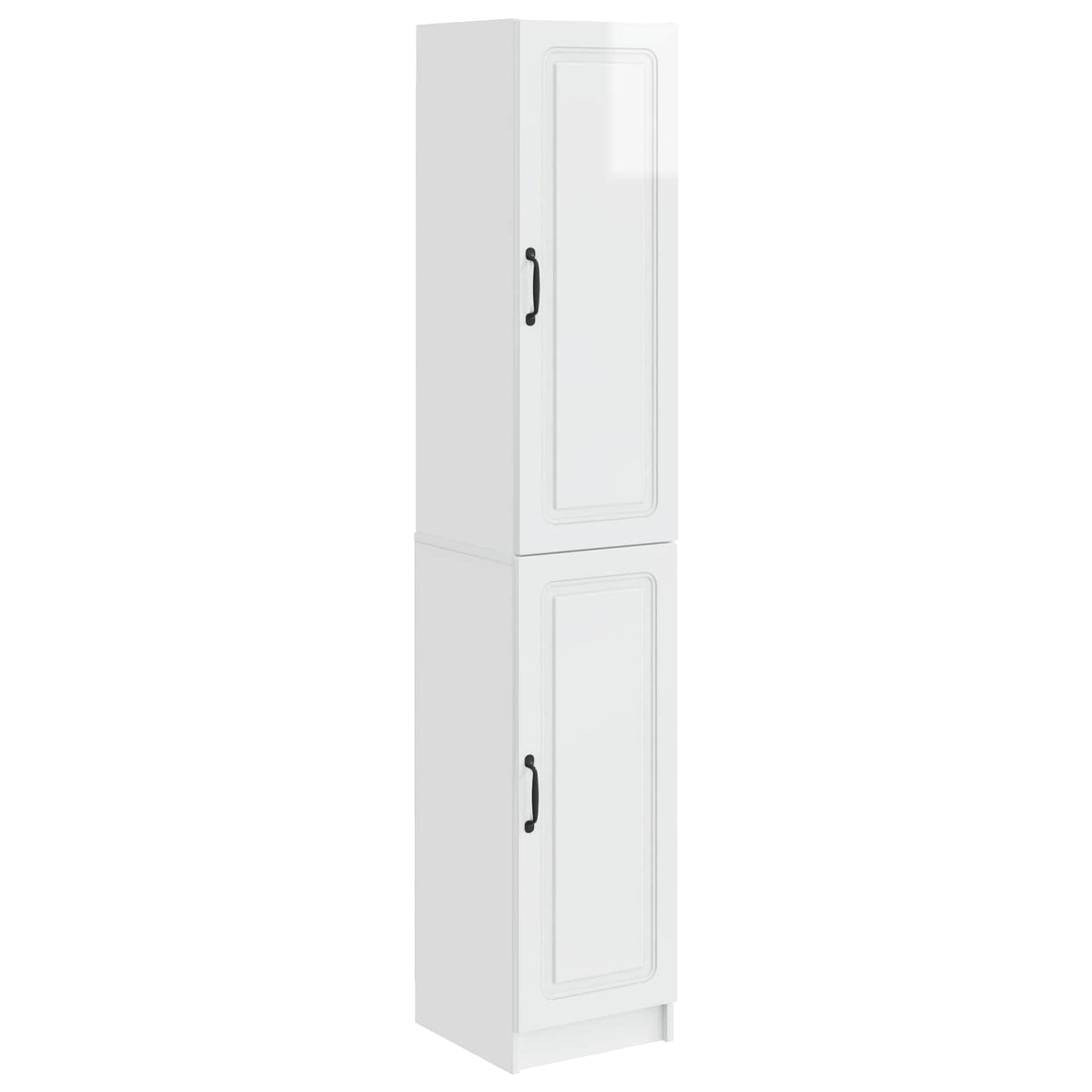 vidaXL Σέτ Ντουλαπιών 2 τμχ. Γυαλιστερό Λευκό Επεξεργασμένο Ξύλο