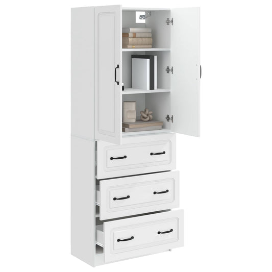 vidaXL Σέτ Ντουλαπιών 2 pcs Γυαλιστερό Λευκό 66 x 34,5 x 87 εκ.