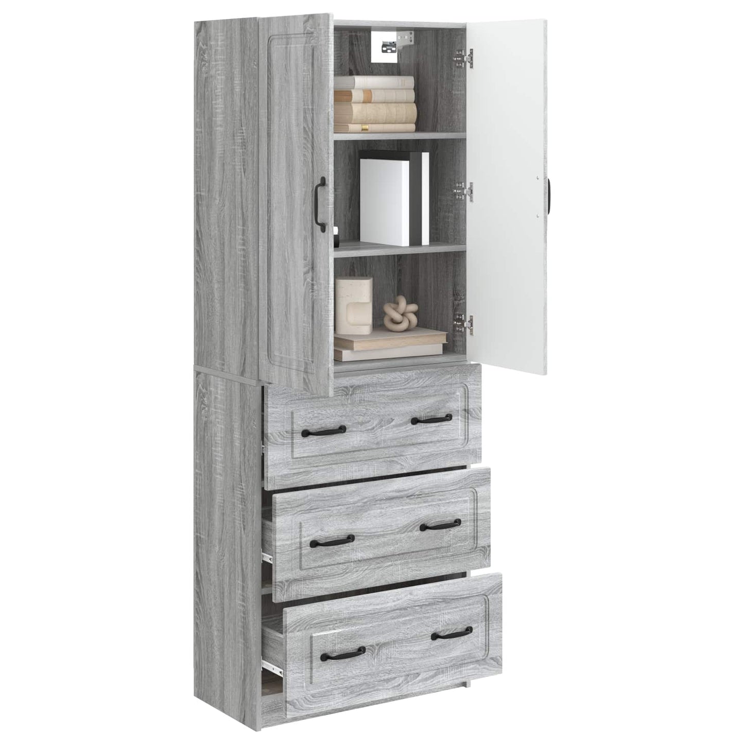 vidaXL Σέτ Ντουλαπιών 2 pcs Γκρι Sonoma 66 x 34,5 x 87 εκ.