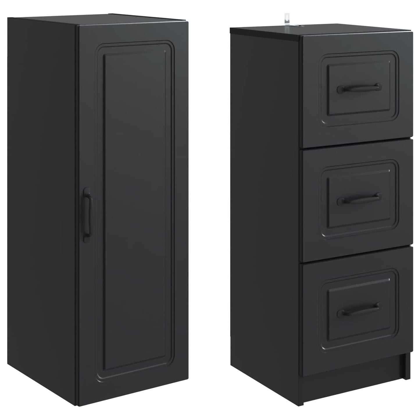 vidaXL Σέτ Ντουλαπιών 2 pcs Μαύρο 33 x 34,5 x 87 εκ.