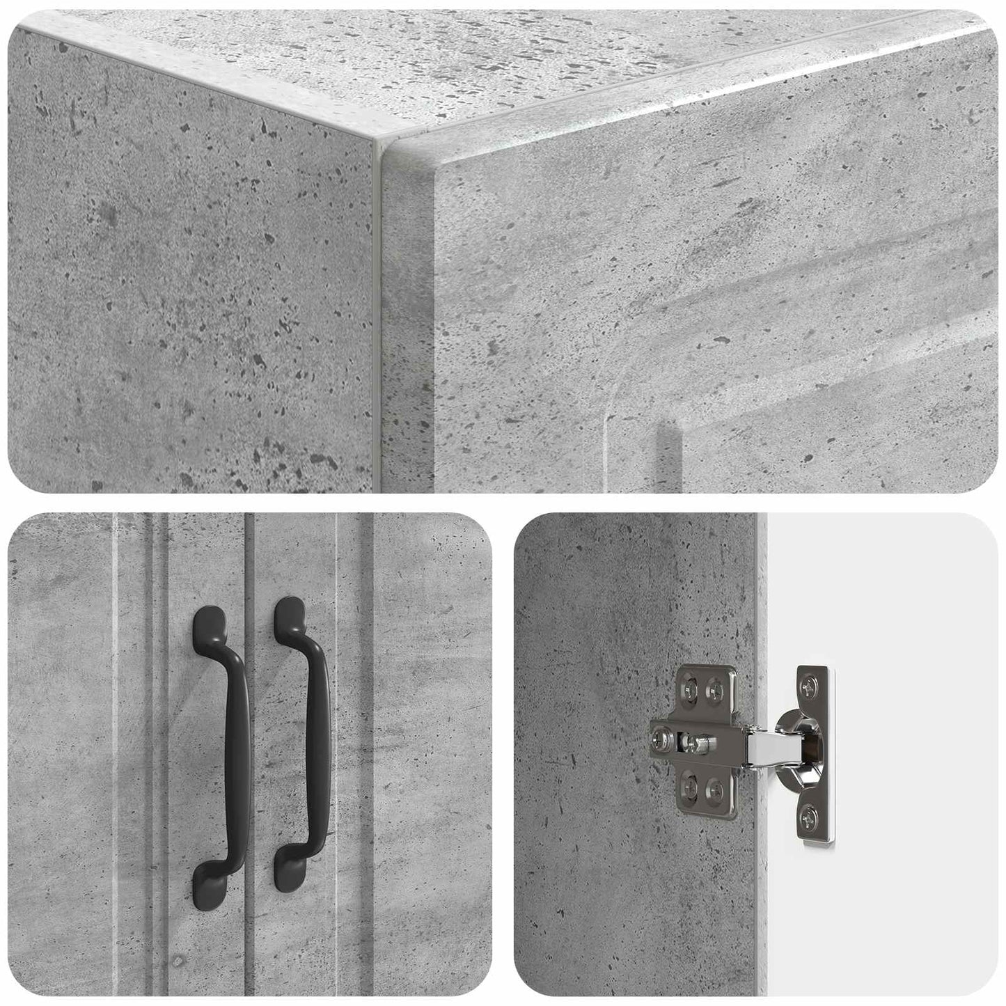 vidaXL Σέτ Ντουλαπιών 2 pcs Γκρι Σκυροδέματος 33 x 34,5 x 87 εκ.