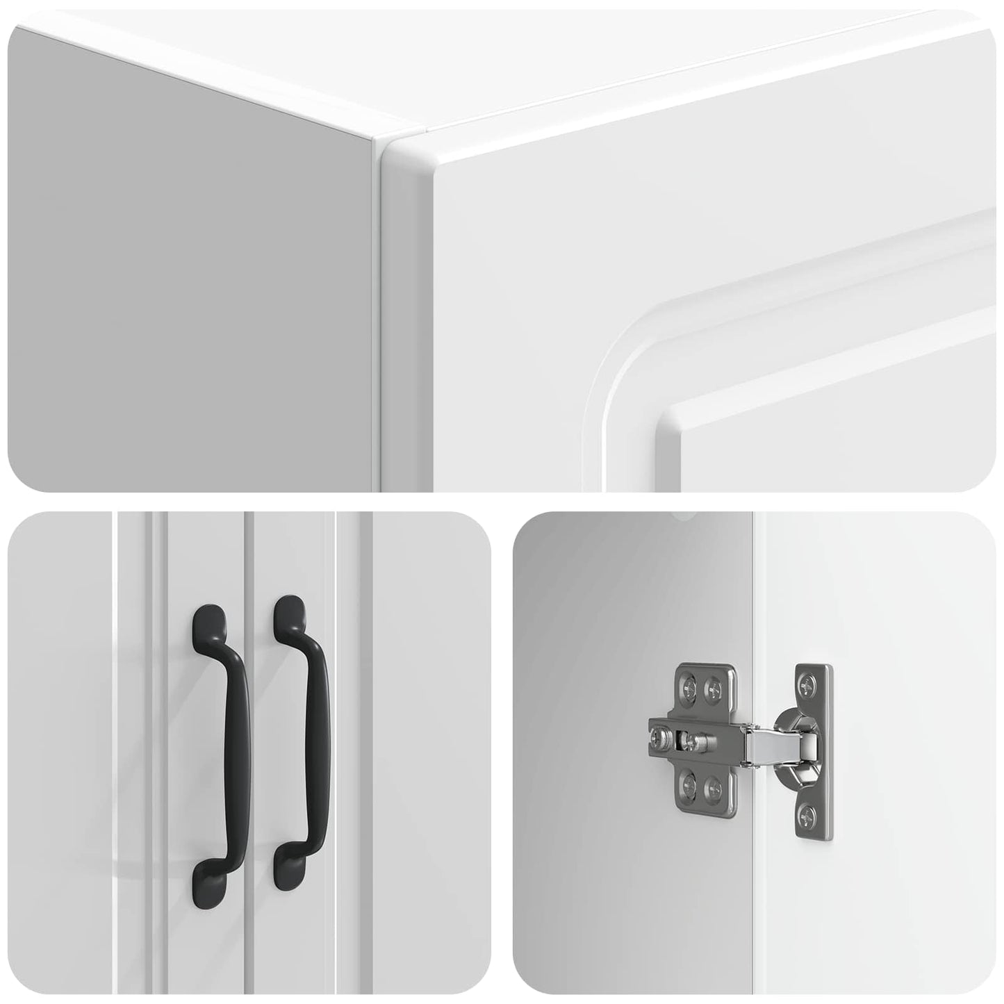 vidaXL Σέτ Ντουλαπιών 2 pcs Γυαλιστερό Λευκό 33 x 34,5 x 87 εκ.