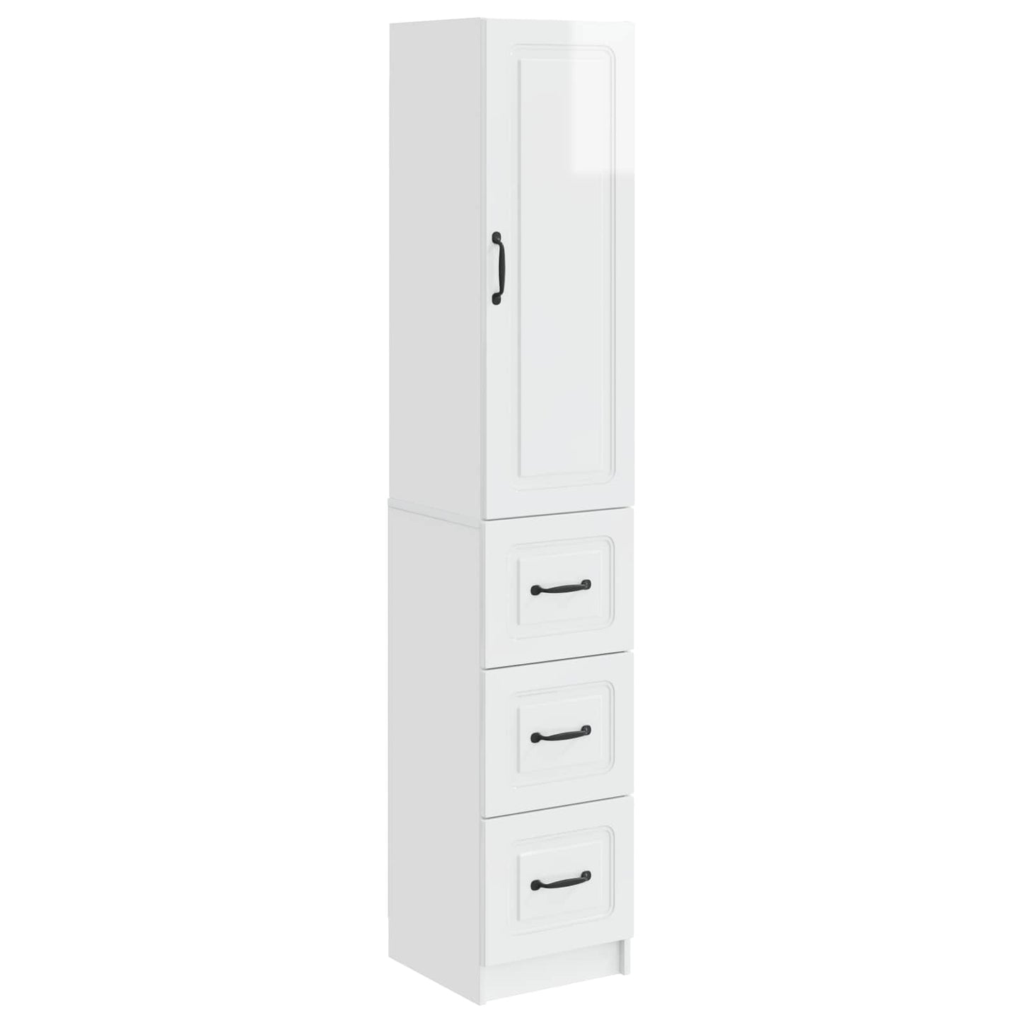 vidaXL Σέτ Ντουλαπιών 2 pcs Γυαλιστερό Λευκό 33 x 34,5 x 87 εκ.
