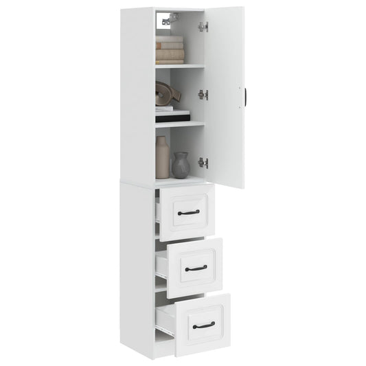 vidaXL Σέτ Ντουλαπιών 2 pcs Γυαλιστερό Λευκό 33 x 34,5 x 87 εκ.