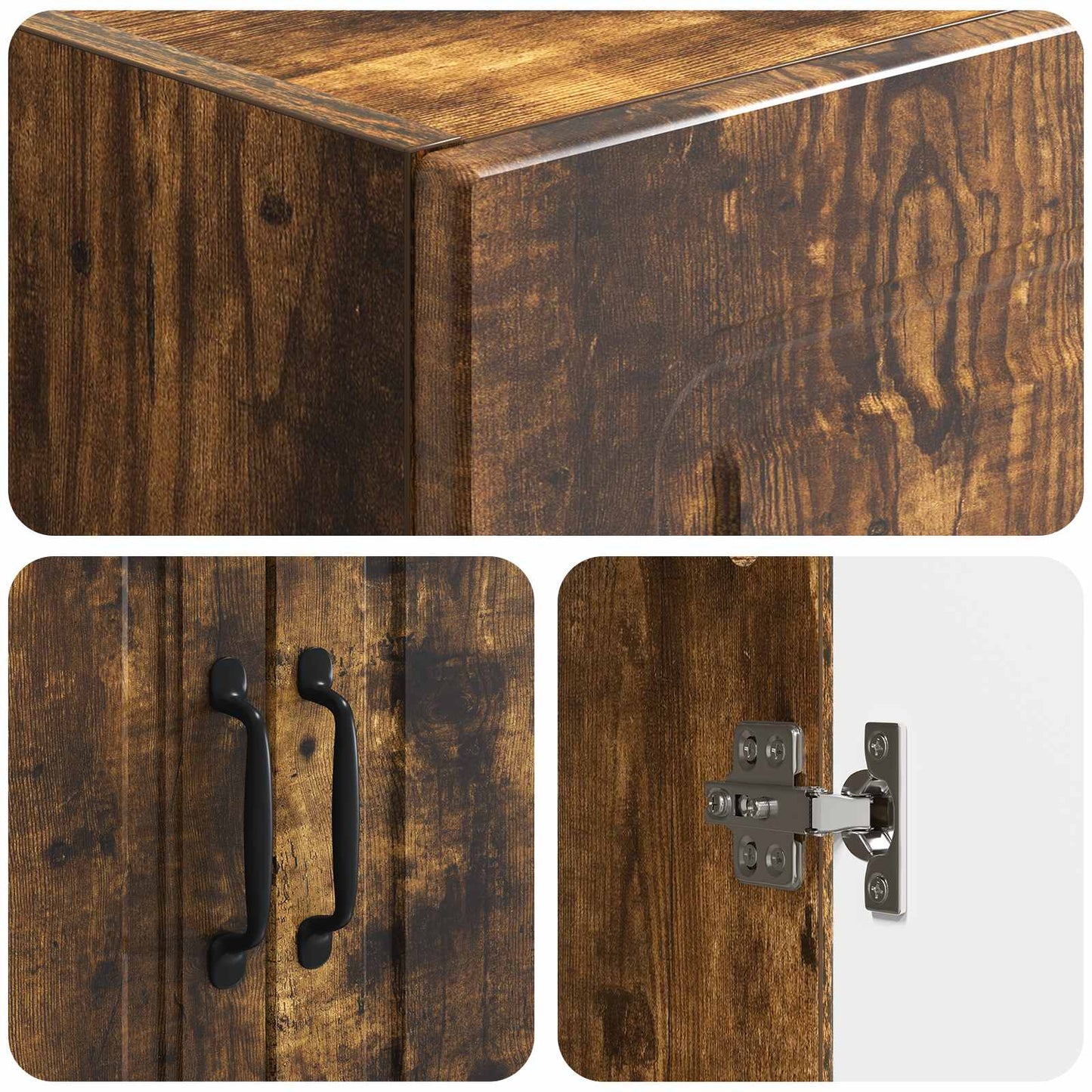 vidaXL Σέτ Ντουλαπιών 2 pcs Καπνισμένο Ξύλο Δρυός 33 x 34,5 x 87 εκ.