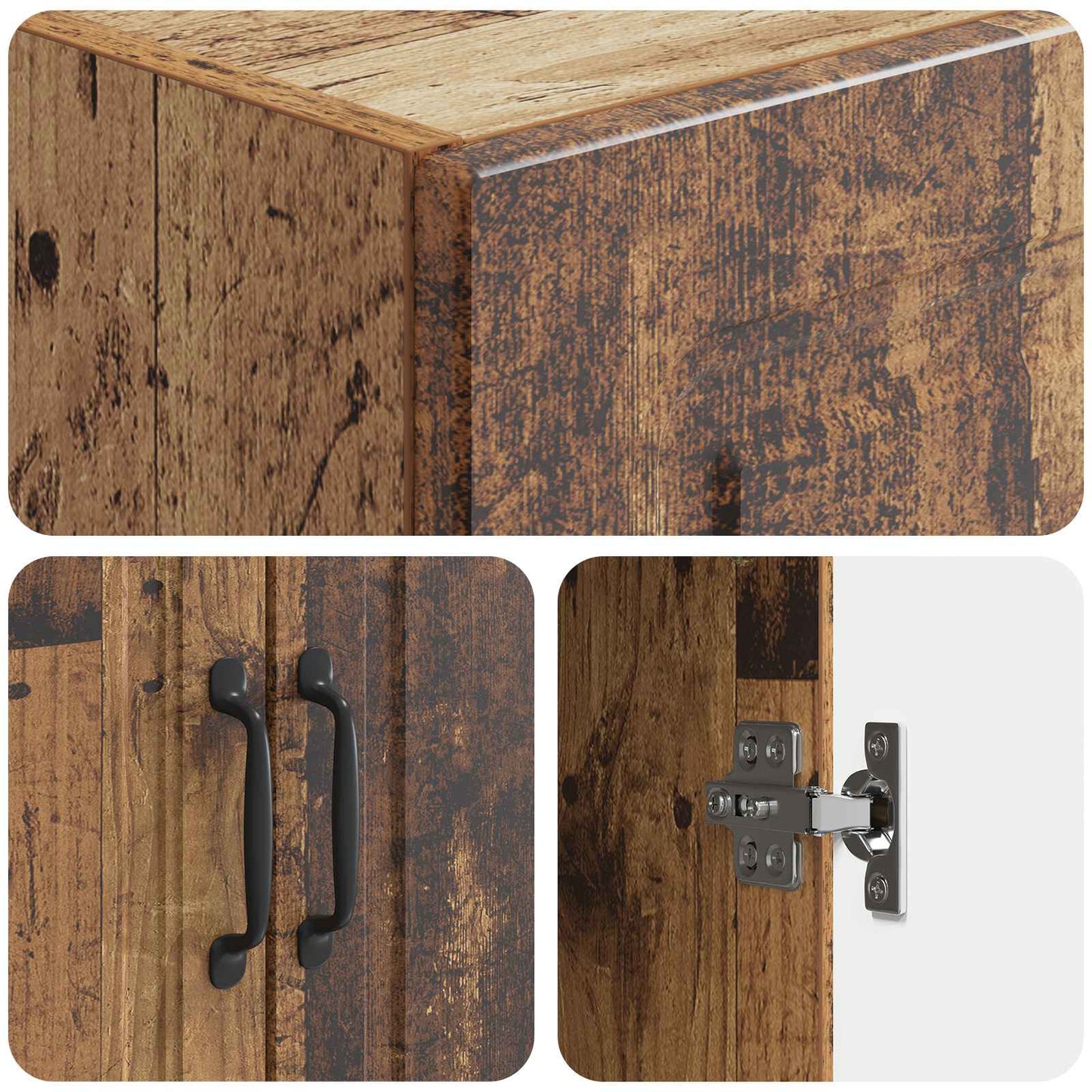 vidaXL Σέτ Ντουλαπιών 2 pcs Παλαιωμένο ξύλο 33 x 34,5 x 87 εκ.