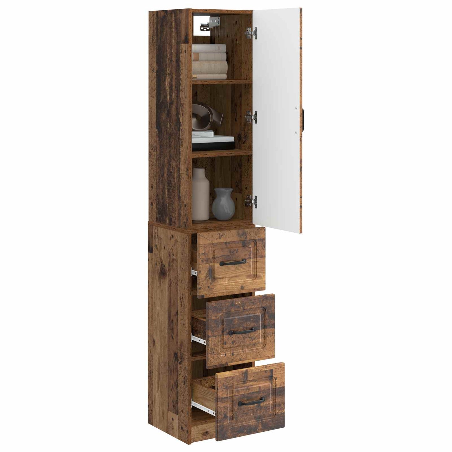 vidaXL Σέτ Ντουλαπιών 2 pcs Παλαιωμένο ξύλο 33 x 34,5 x 87 εκ.