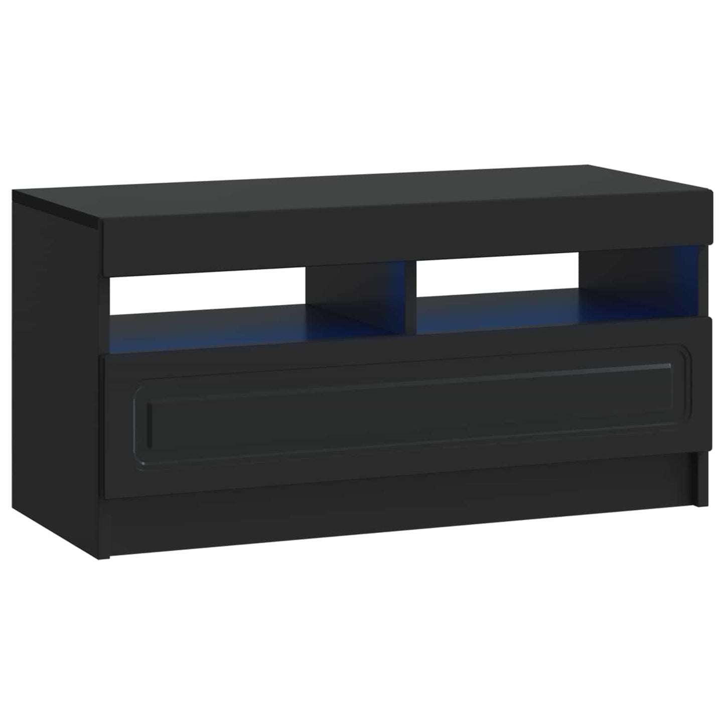 vidaXL 5 Τεμάχια LED Τηλεοπτικού Ντουλαπιού Μαύρο Επεξεργασμένο Ξύλο