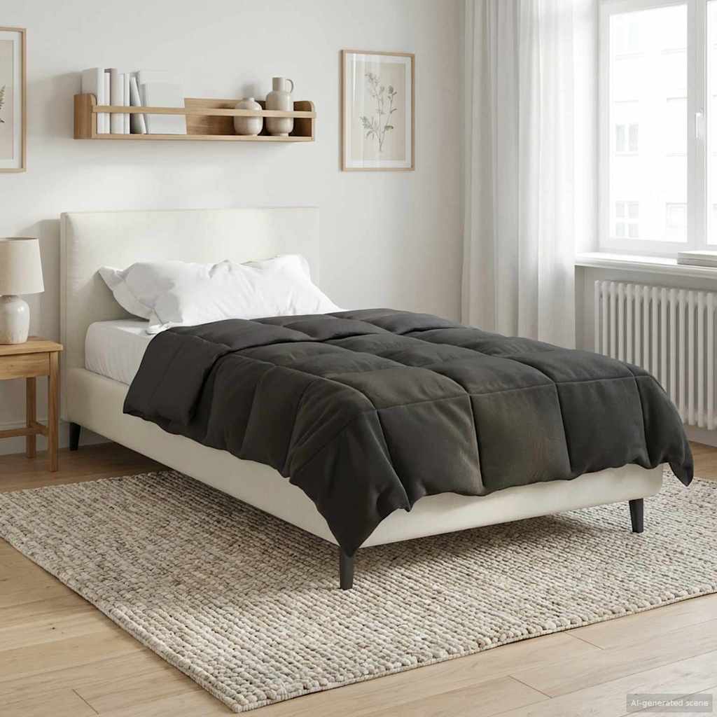 vidaXL Καλοκαιρινό Παπλωματοθήκη Ανθρακί 140 x 220 cm Μικροΐνες
