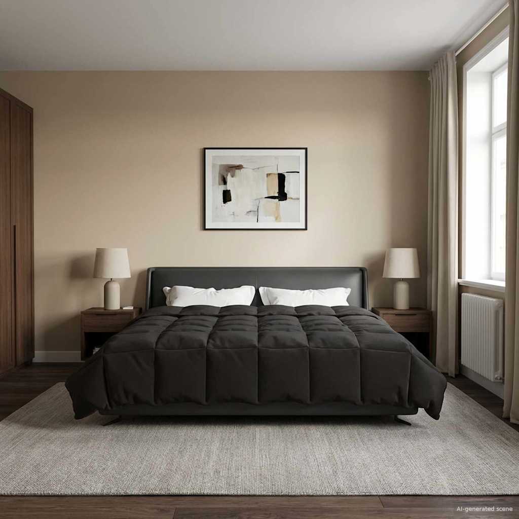 vidaXL Καλοκαιρινό Παπλωματοθήκη Ανθρακί 220 x 240 cm Μικροΐνες