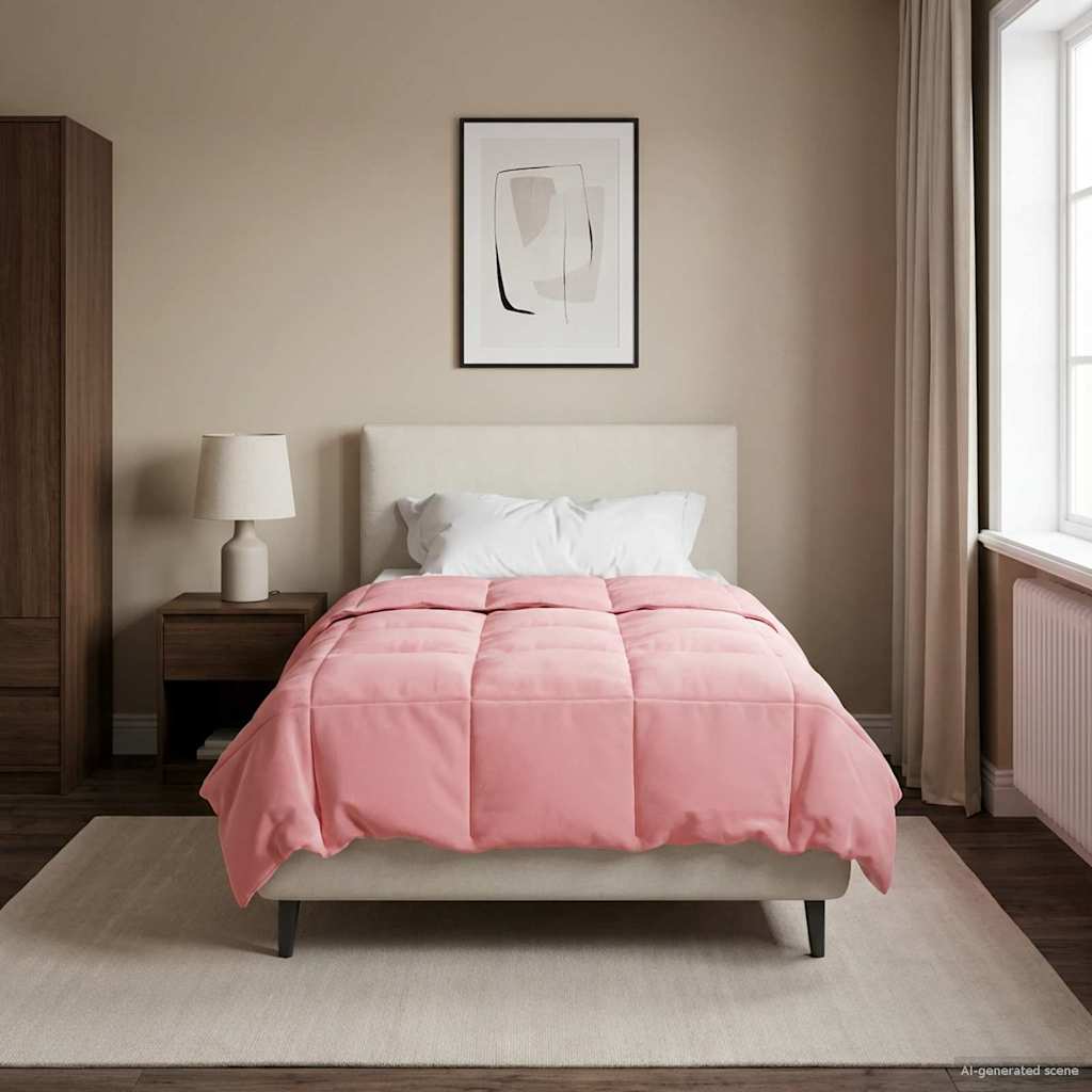 vidaXL Καλοκαιρινό Παπλωματοθήκη Ουαντινγκ Ροζ 135 x 220 εκ. Μικροΐνες