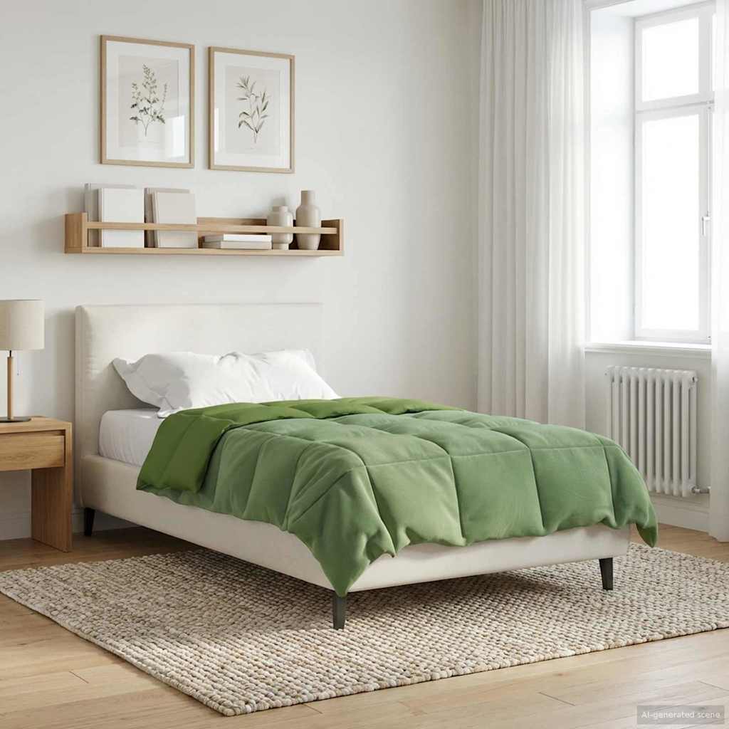 vidaXL Καλοκαιρινό Παπλωματοθήκη Πράσινο 135 x 200 cm Μικροΐνες