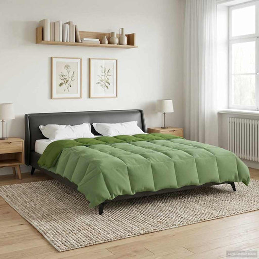 vidaXL Καλοκαιρινό Παπλωματοθήκη Πράσινο 200 x 240 cm Μικροΐνες