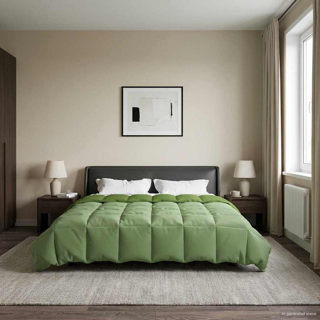 vidaXL Καλοκαιρινό Παπλωματοθήκη Πράσινο 200 x 240 cm Μικροΐνες