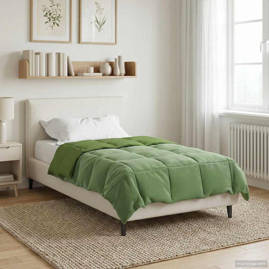 vidaXL Καλοκαιρινό Παπλωματοθήκη Πράσινο 155 x 220 cm Μικροΐνες