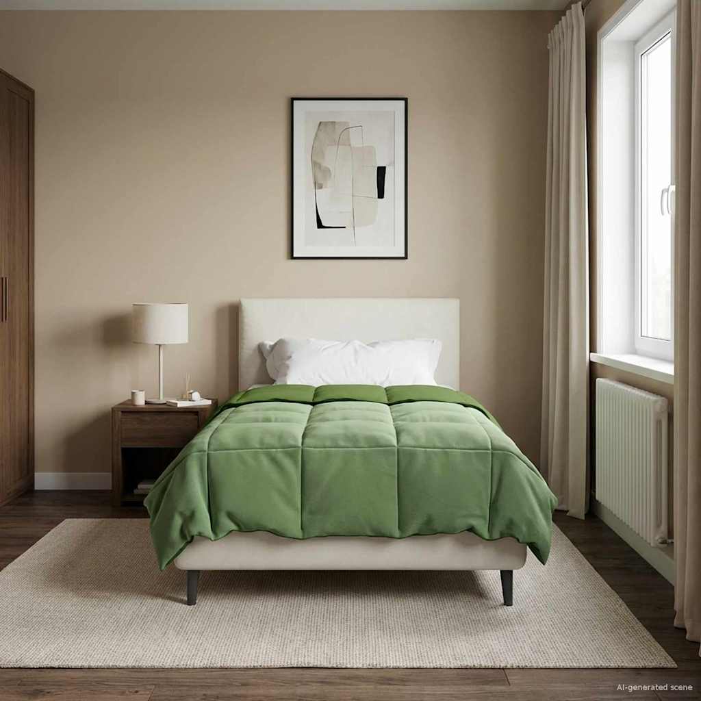 vidaXL Καλοκαιρινό Παπλωματοθήκη Πράσινο 155 x 220 cm Μικροΐνες