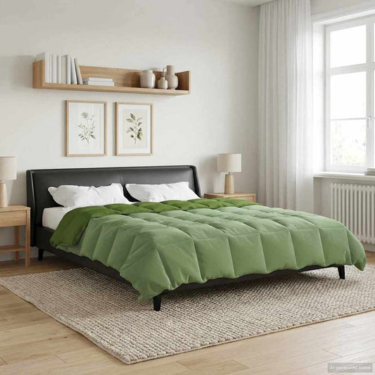 vidaXL Καλοκαιρινό Παπλωματοθήκη Πράσινο 220 x 260 cm Μικροΐνες