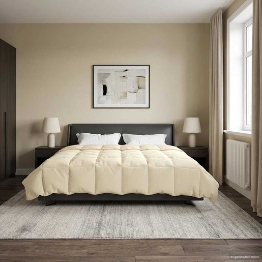 vidaXL Καλοκαιρινό Παπλωματοθήκη Κρεμ 240 x 260 εκ. Μικροΐνες