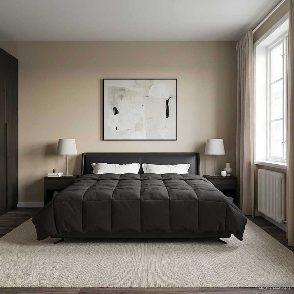 vidaXL Κουβέρτα ολόκληρου του χρόνου Ανθρακί 220 x 260 cm Μικροΐνες