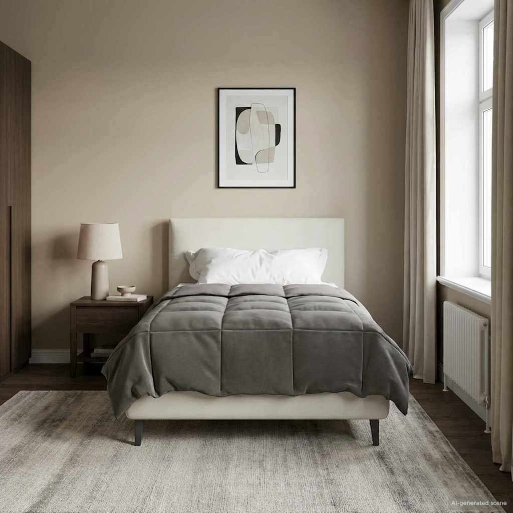 vidaXL Κουβέρτα ολόκληρου του χρόνου Ανοιχτό γκρι 135 x 220 εκ.