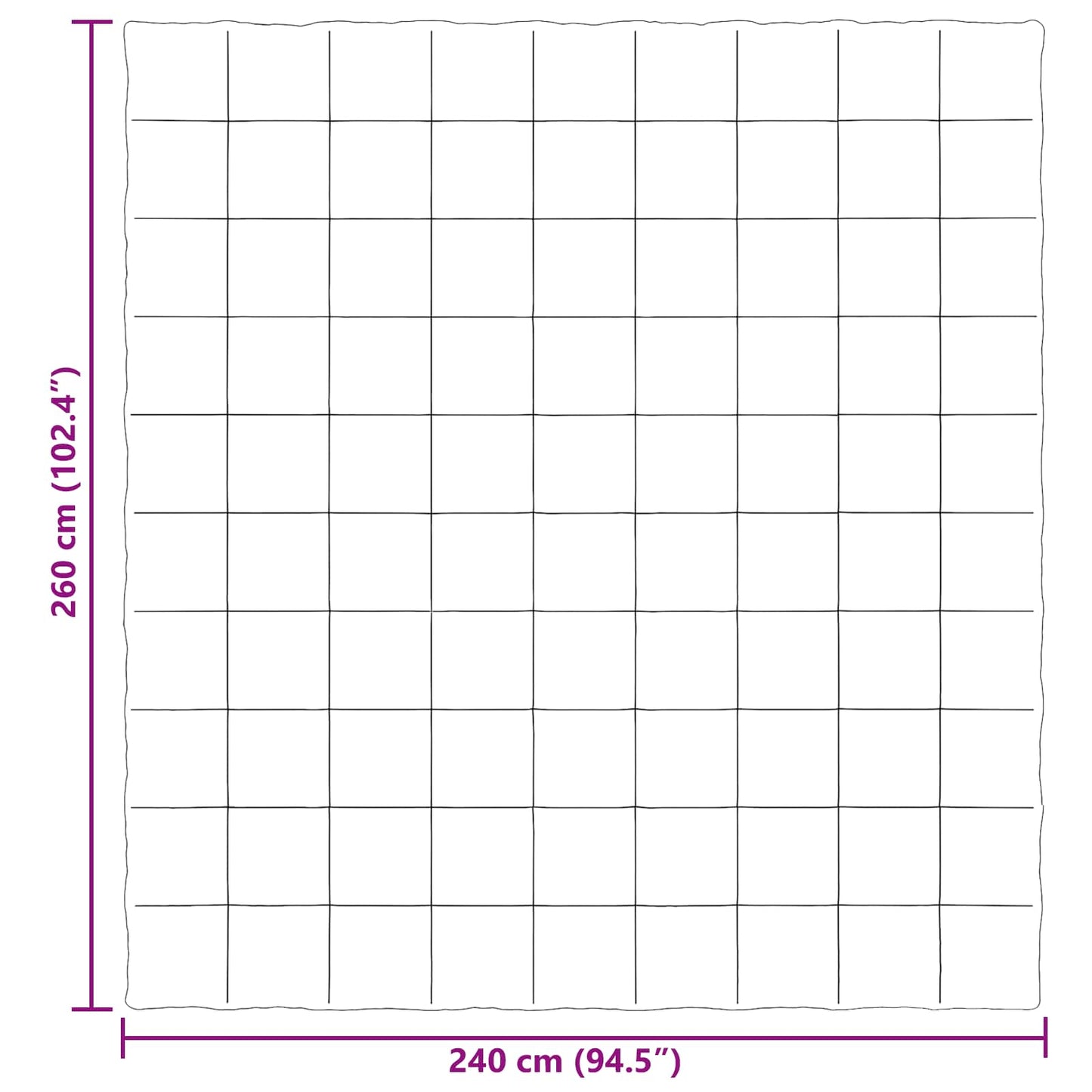 vidaXL Κουβέρτα ολόκληρου του χρόνου Ανοιχτό γκρι 240 x 260 εκ.