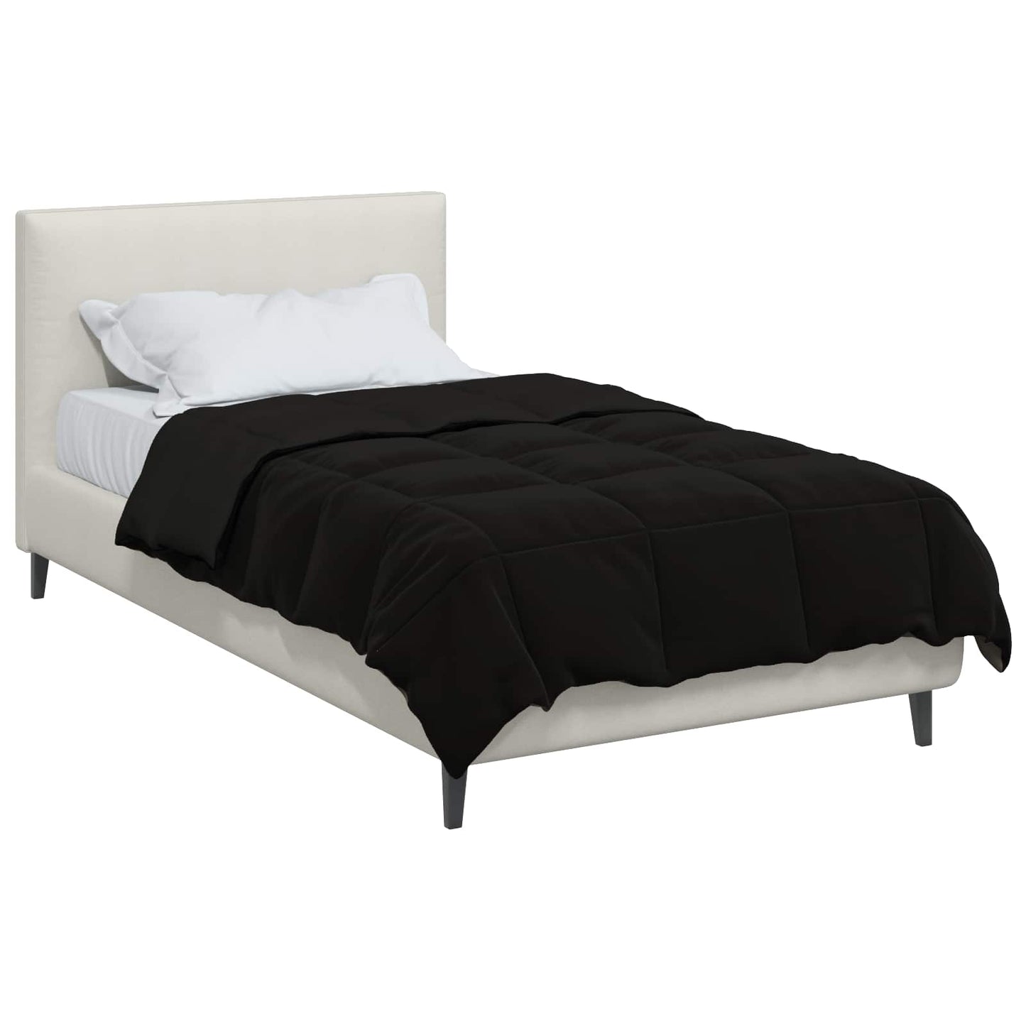 vidaXL Κουβέρτα ολόκληρου του χρόνου Μαύρο 155 x 220 cm Μικροΐνες
