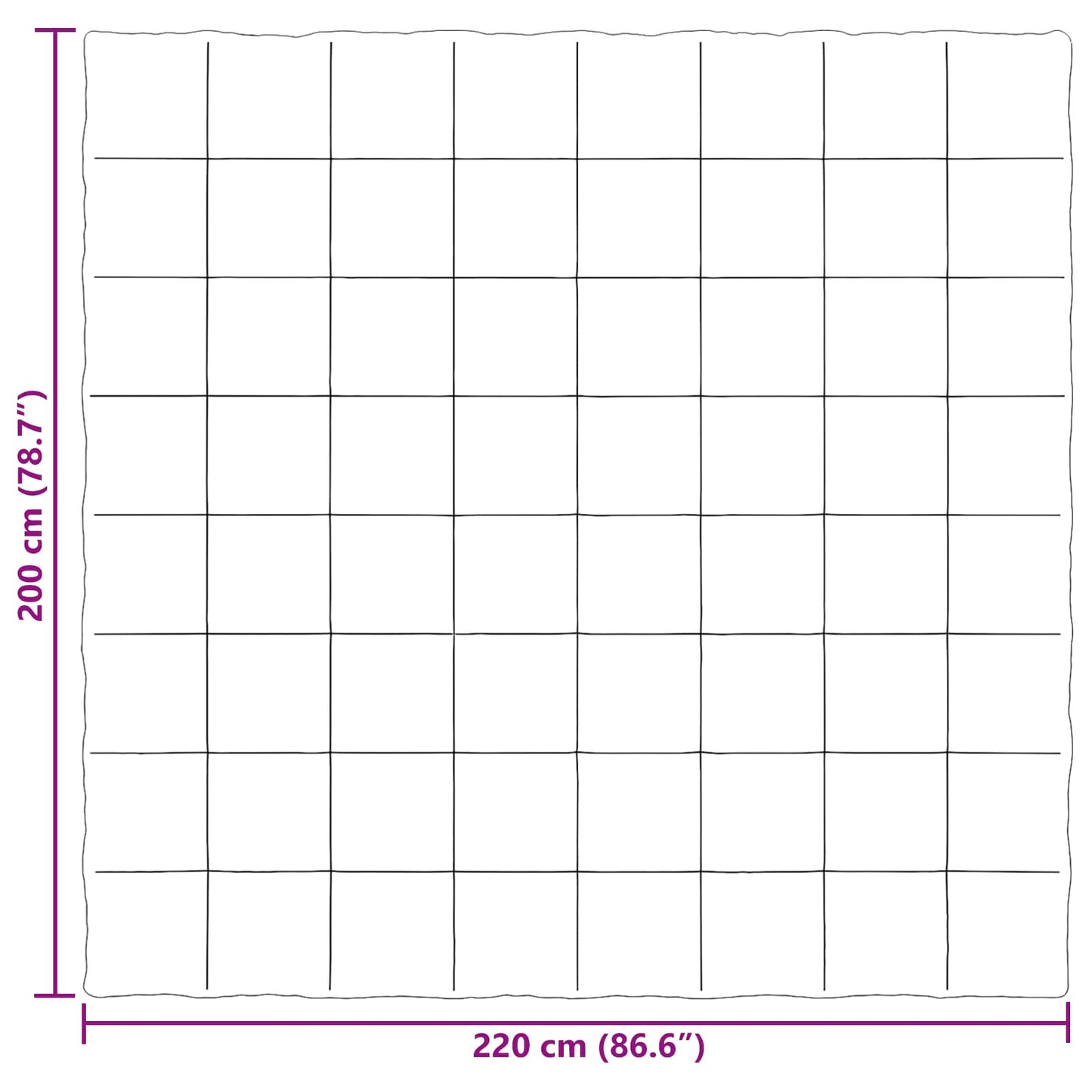 vidaXL Κουβέρτα ολόκληρου του χρόνου Μαύρο 200 x 220 cm Μικροΐνες