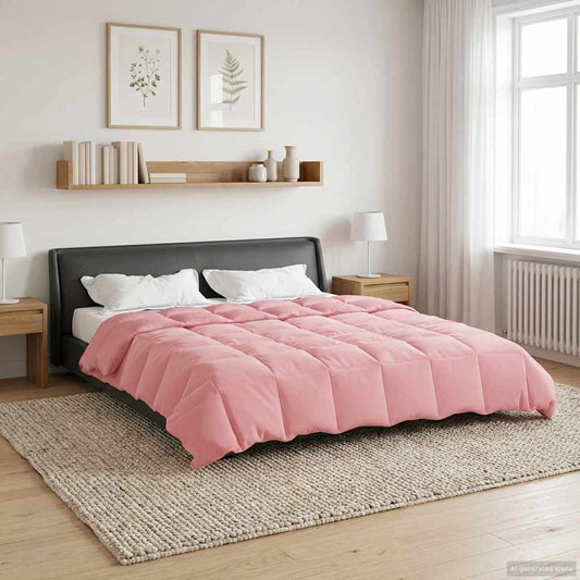 vidaXL Κουβέρτα ολόκληρου του χρόνου Ροζ 200 x 240 cm Μικροΐνες