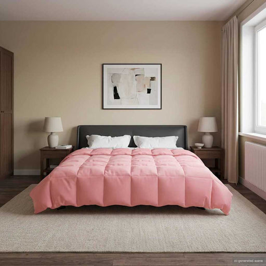 vidaXL Κουβέρτα ολόκληρου του χρόνου Ροζ 220 x 240 cm Μικροΐνες