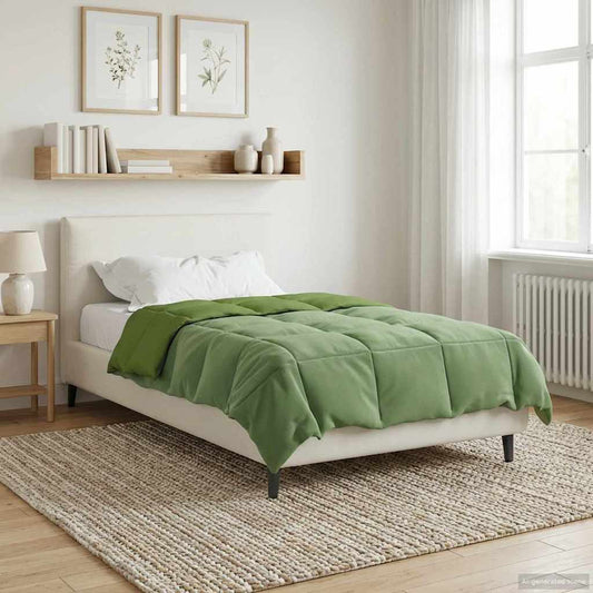 vidaXL Κουβέρτα ολόκληρου του χρόνου Πράσινο 140 x 220 cm Μικροΐνες