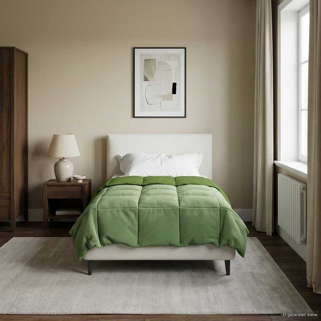 vidaXL Κουβέρτα ολόκληρου του χρόνου Πράσινο 155 x 220 cm Μικροΐνες