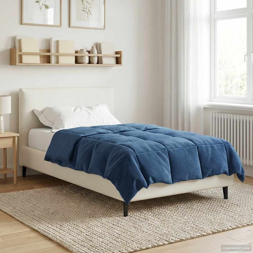 vidaXL Κουβέρτα ολόκληρου του χρόνου Σκούρο Μπλε 135 x 200 cm