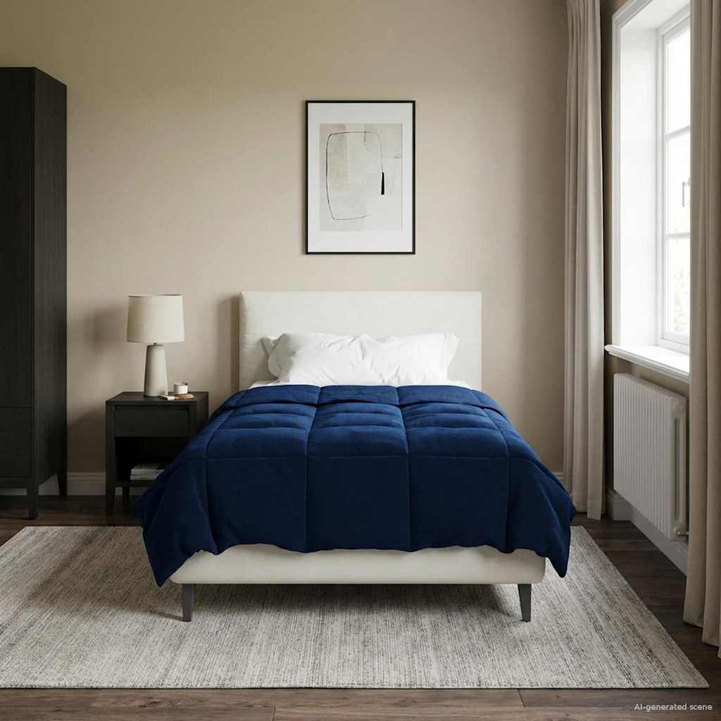 vidaXL Κουβέρτα ολόκληρου του χρόνου Σκούρο Μπλε 135 x 200 cm