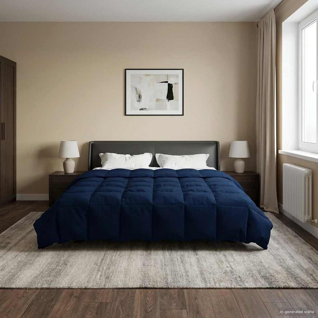 vidaXL Κουβέρτα ολόκληρου του χρόνου Σκούρο Μπλε 200 x 240 cm