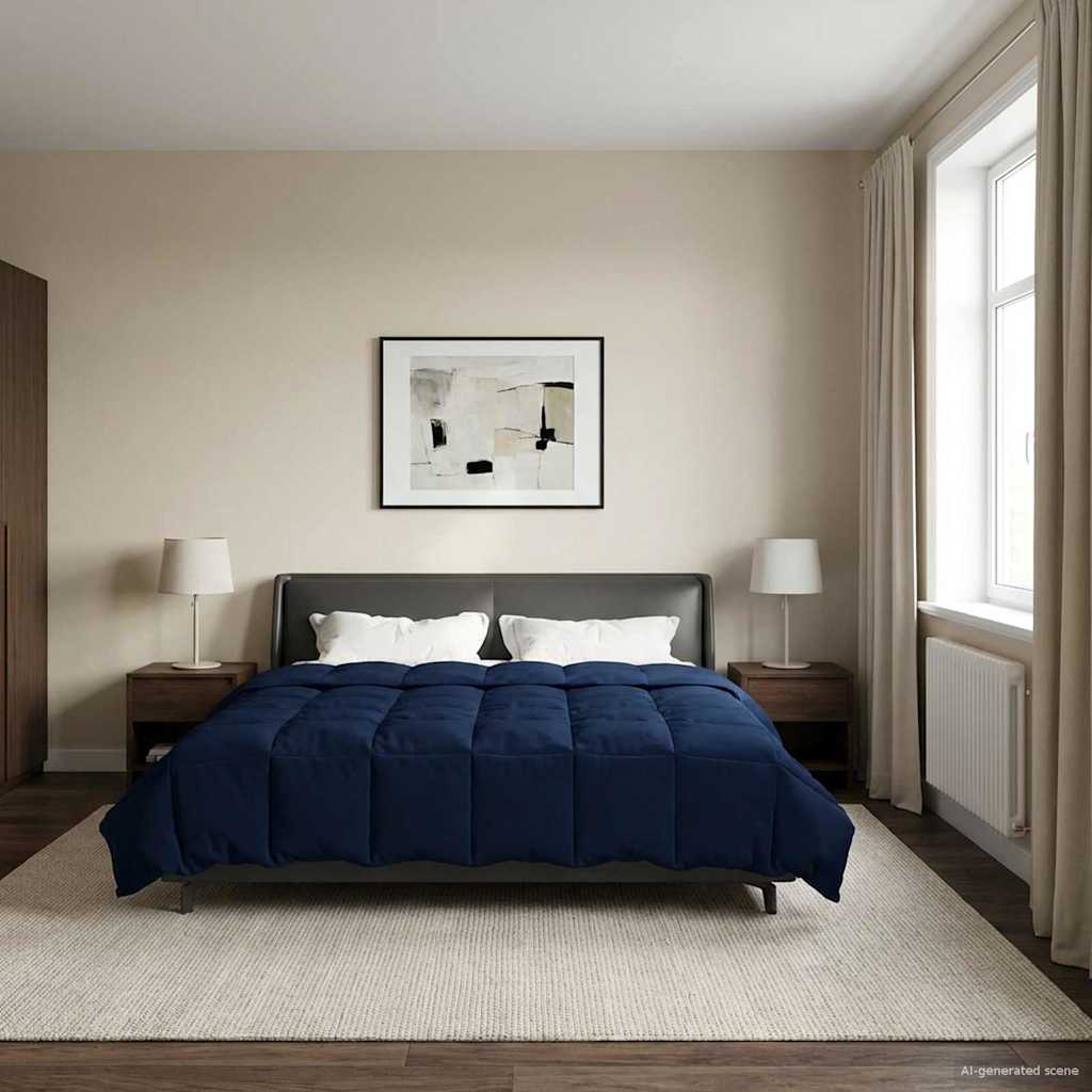 vidaXL Κουβέρτα ολόκληρου του χρόνου Σκούρο Μπλε 240 x 260 εκ.