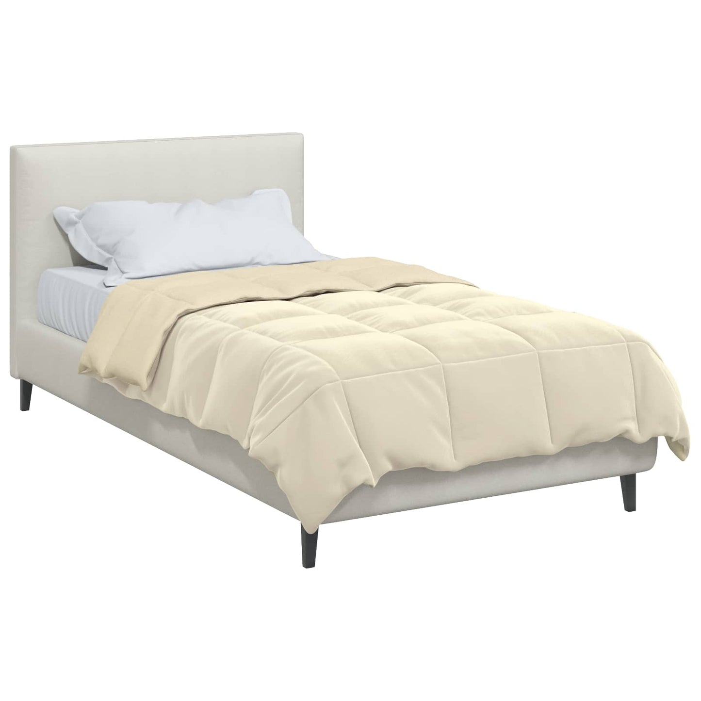 vidaXL Κουβέρτα ολόκληρου του χρόνου Κρεμ 140 x 200 cm Μικροΐνες