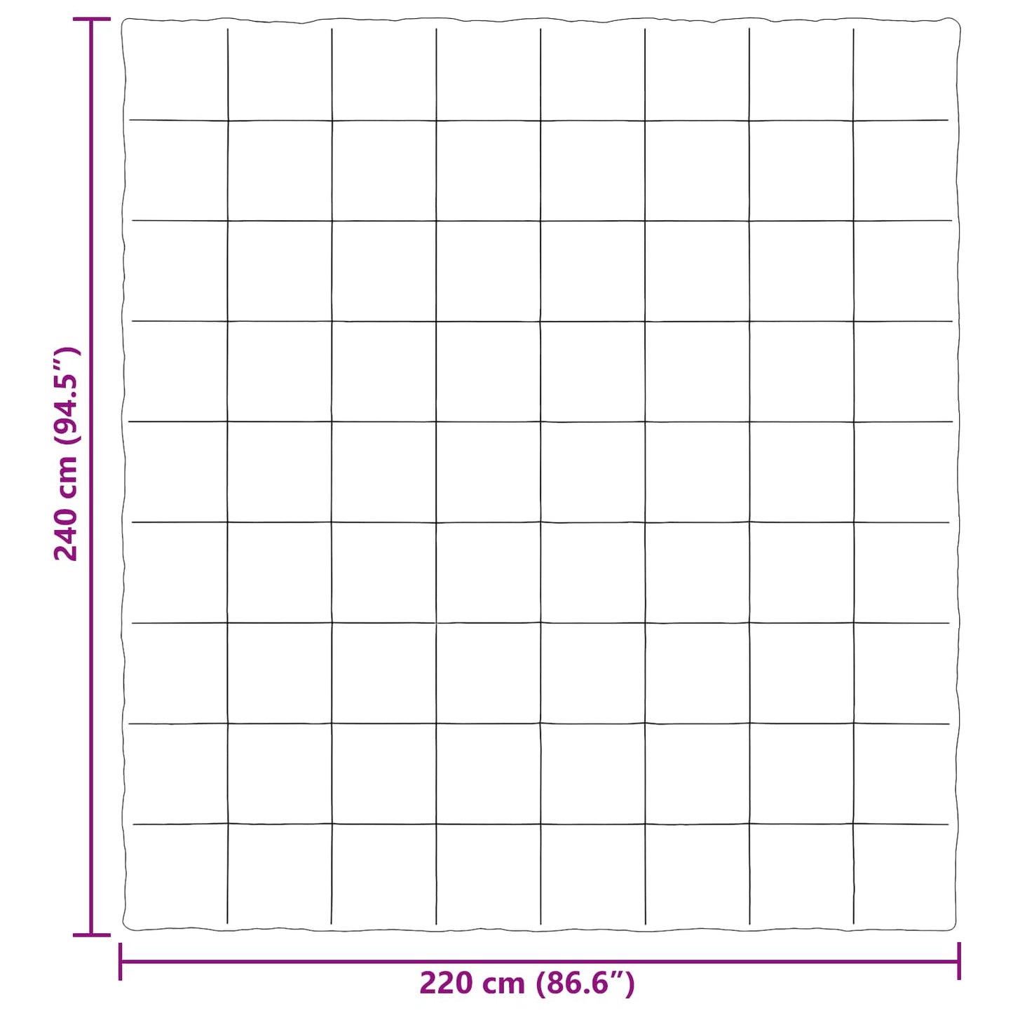 vidaXL Κουβέρτα ολόκληρου του χρόνου Κρεμ 220 x 240 cm Μικροΐνες