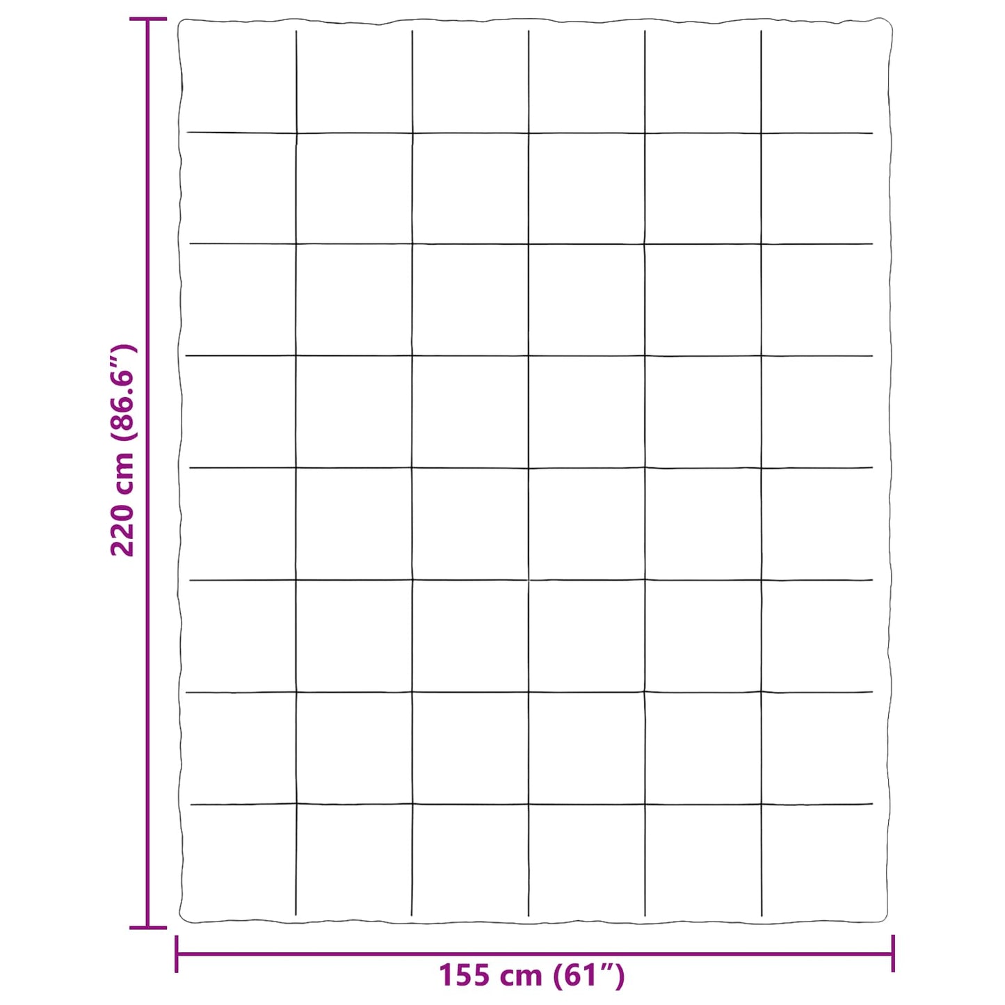 vidaXL Χειμερινό Παπλωματοθήκη Ουαντινγκ Ροζ 155 x 220 cm Μικροΐνες