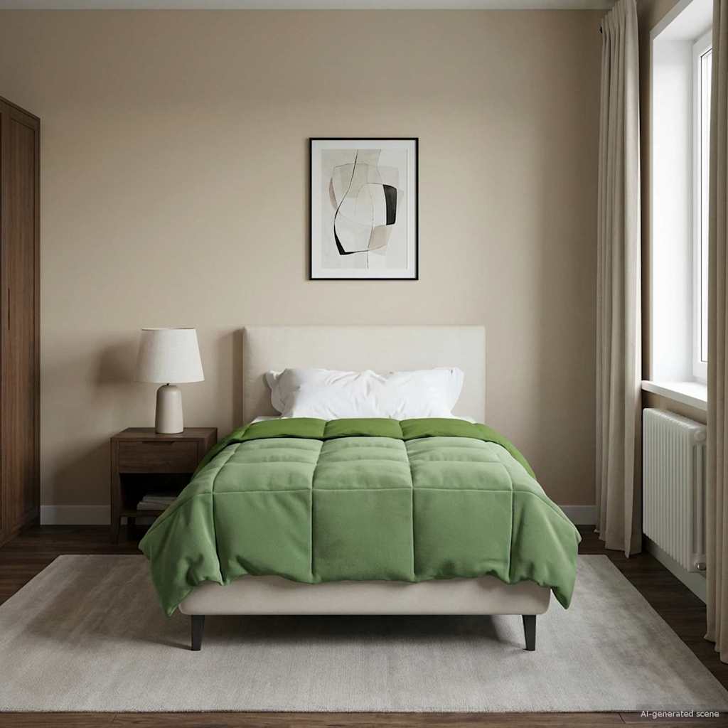 vidaXL Χειμερινό Παπλωματοθήκη Πράσινο 140 x 220 cm Μικροΐνες