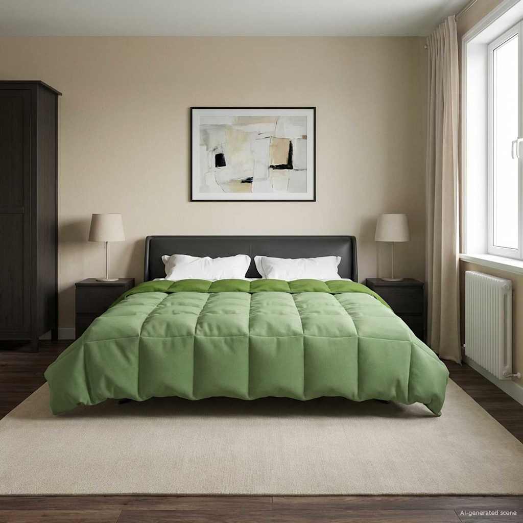 vidaXL Χειμερινό Παπλωματοθήκη Πράσινο 200 x 220 cm Μικροΐνες