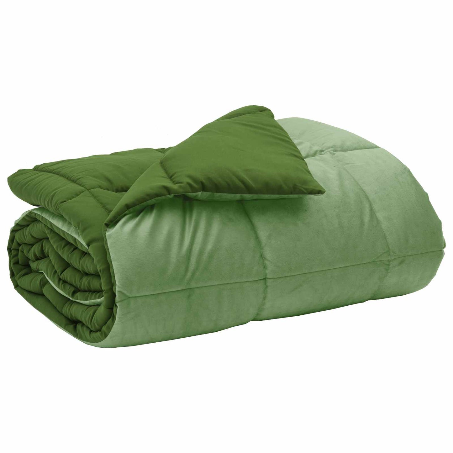 vidaXL Χειμερινό Παπλωματοθήκη Πράσινο 200 x 220 cm Μικροΐνες